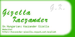 gizella kaczander business card